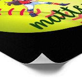 Softbal; Meisje Sport Sticker Poster (Hoek)