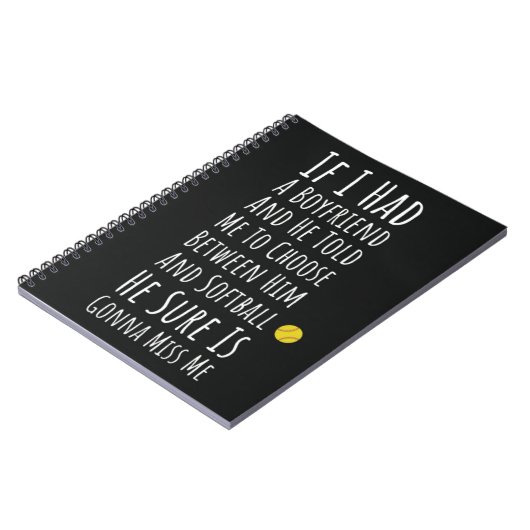 Softbal Meisjes Geschenken Team Speler Sport voor  Notitieboek (Linkerzijde)