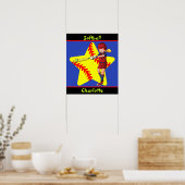 Softbal Meisjes Ster Slag Persoonlijk Poster (Keuken)