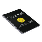 Softbal Meisjes Team Speler Gifts Sport voor haar Notitieboek (Rechterzijde)