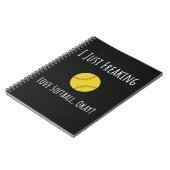 Softbal Meisjes Team Speler Gifts Sport voor haar Notitieboek (Linkerzijde)