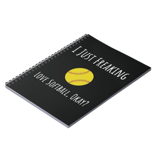 Softbal Meisjes Team Speler Gifts Sport voor haar Notitieboek (Linkerzijde)