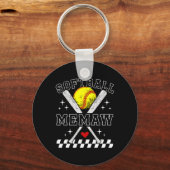 Softbal Memaw Van Een Softbalspeler Memaw _1 Sleutelhanger (Voorkant)