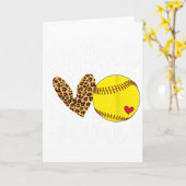 Softbal Meme Hart Oma Meme Van Een Softbal Pla Kaart (Gele Bloem)