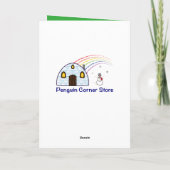 Softbal met een boog met Kerstmis Feestdagen Kaart (Achterkant)