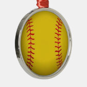 Softbal Metalen Ornament (Rechts)