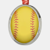 Softbal Metalen Ornament (Links)