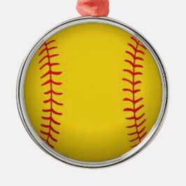 Softbal Metalen Ornament