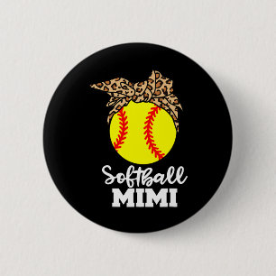 Softbal Mimi Grappige Luipaard Mimi  Ronde Button 5,7 Cm