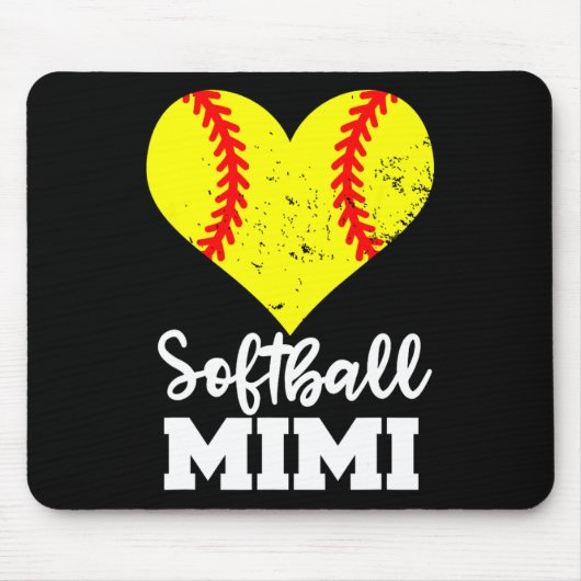 Softbal Mimi Grappige Softbal Speler Mimi Muismat (Voorkant)