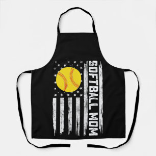Softbal Moeder Amerikaanse Amerikaanse vlag  Moede Schort