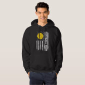 Softbal Moeder Amerikaanse VS Vlag Vintage Moederd Hoodie (Voorkant volledig)