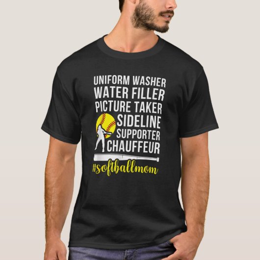 Softbal moeder definitie moeder van een softbal sp t-shirt (Voorkant)