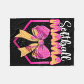 Softbal Moeder Drip Ijs Drip Strooi Mama Boog Fleece Deken (Voorkant (Horizontaal))