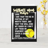 Softbal Moeder Gebed Game Day Honkbal Christelijk Kaart (Gele Bloem)