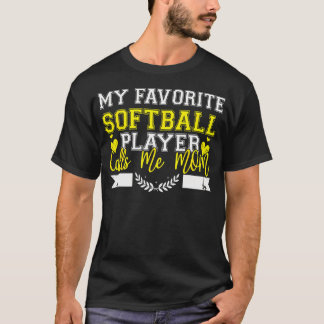 Softbal Moeder Mama Moederdag Luipaard Voor T-shirt