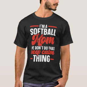 Softbal Moeder Softbal Speler Pitcher Catcher Spor T-shirt