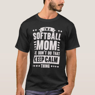 Softbal Moeder Softbal Speler Pitcher Catcher Spor T-shirt