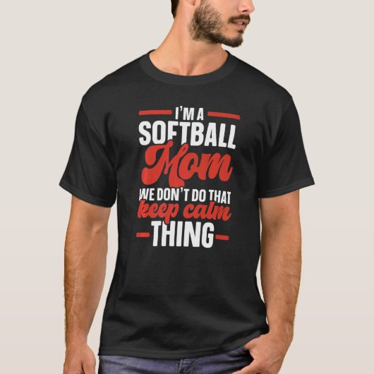 Softbal Moeder Softbal Speler Pitcher Catcher Spor T-shirt (Voorkant)