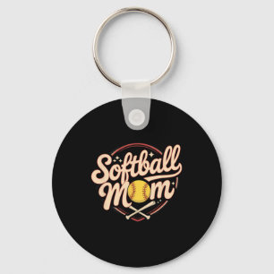 Softbal Moeder Sport Geest Sleutelhanger