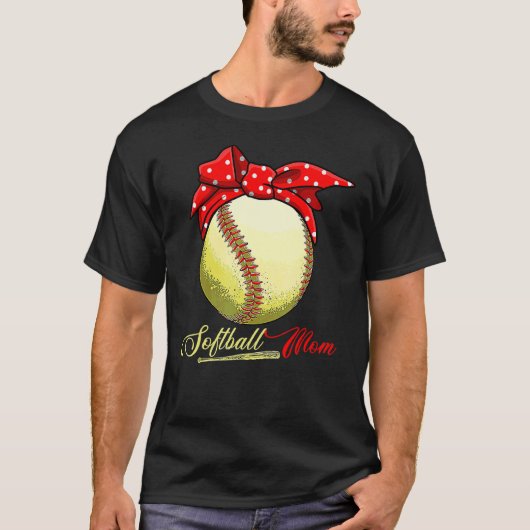 Softbal Moeder Vrouwen Werper Vangster Meisjes 5 T-shirt (Voorkant)