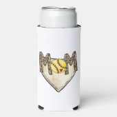 Softbal Mom Home Bord Jersey Nummer Luipaard Seltzer Blikjeskoeler (Seltzer Voorkant)