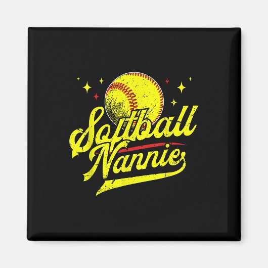Softbal Nannie van een softbalster Nannie Magneet (Voorkant)
