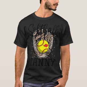 Softbal Nanny Luipaard Game Day Softbal Moeders D T-shirt