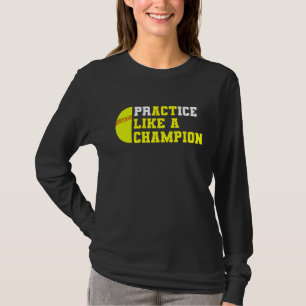 Softbal oefenen als een kampioen vanger pitcher t-shirt