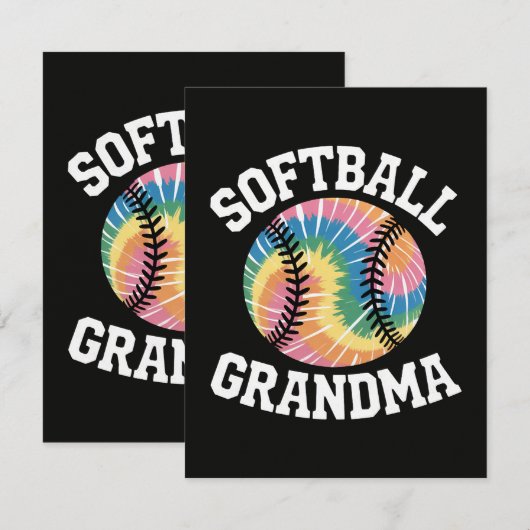 Softbal oma aankondiging (Voorkant / Achterkant)