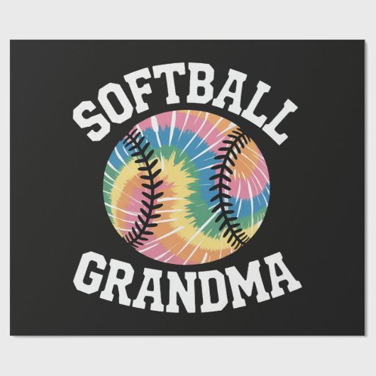 Softbal oma cadeaupapier (Vlak)