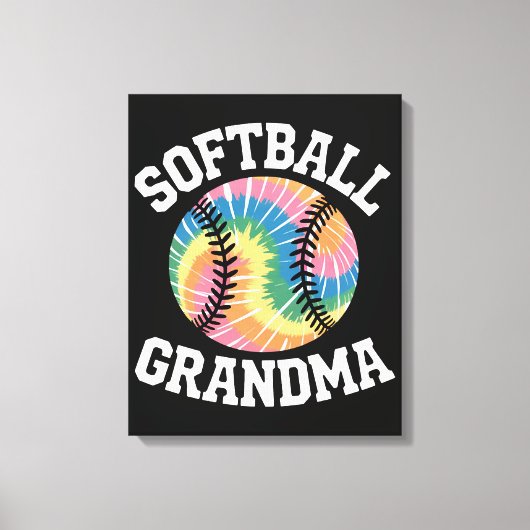 Softbal oma canvas afdruk (Voorkant)