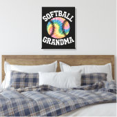 Softbal oma canvas afdruk (Insitu (Slaapkamer))