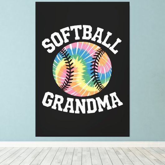 Softbal oma canvas afdruk (Insitu (Houten vloer))