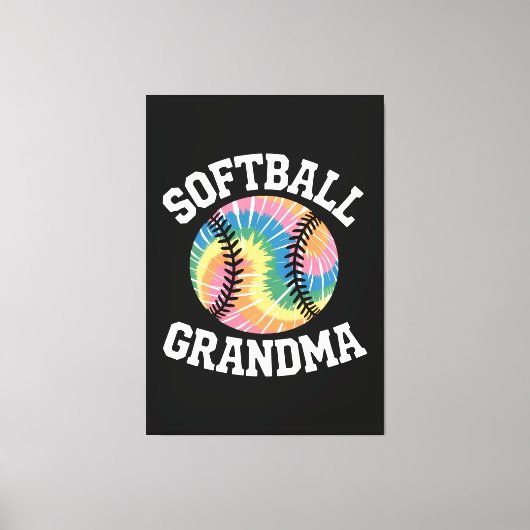 Softbal oma canvas afdruk (Voorkant)