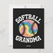 Softbal Oma Feestdagenkaart (Achterkant)