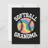 Softbal Oma Feestdagenkaart (Voorkant)