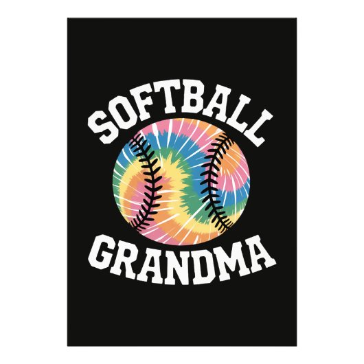 Softbal Oma Foto Afdruk (Voorkant)