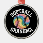 Softbal oma metalen ornament (Voorkant)