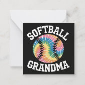 Softbal oma notitiekaartje (Achterkant)