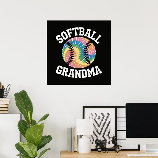 Softbal oma poster (Thuiskantoor)