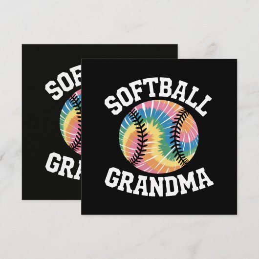 Softbal Oma Programmakaart (Voorkant / Achterkant)