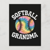 Softbal oma uitnodiging briefkaart (Voorkant)