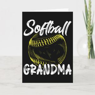 Softbal oma vrouwen familie bijpassende spelers mo kaart
