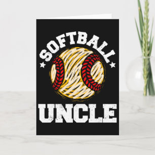 Softbal Oom Ontwricht Vintage Grappige Oom Game Kaart