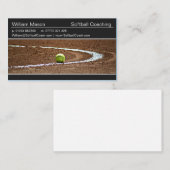 Softbal op een Softbalveld Foto Visitekaartje (Voorkant / Achterkant)