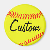 Softbal op maat magneet voor Fastpitch (Voorkant)