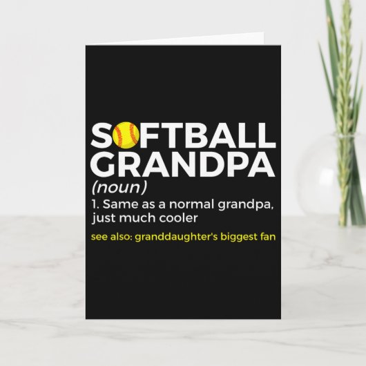 Softbal Opa Definitie Grootste van kleindochter Kaart (Voorkant)
