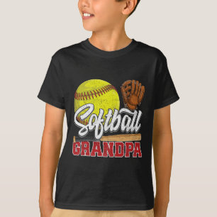 Softbal Opa Softbal Speler Spel Dag Vader's T-shirt