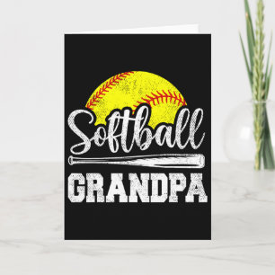 Softbal Opa Softbal Speler Speldag Vaderdag Kaart